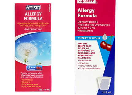 Option+ Formule Allergie, Antihistaminique | 115 mL