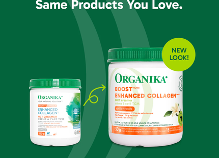 Organika - MCT Creamer Boost Enhanced Collagen, Vanilla | 150 g