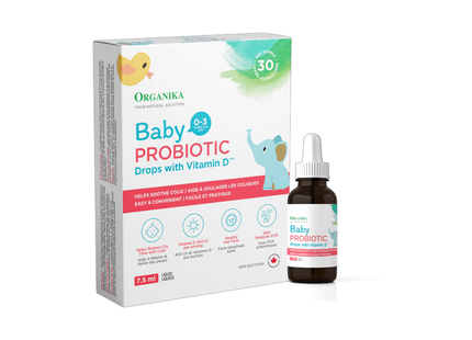 Organika - Baby Probiotic Drops With Vitamin D | 7.5 mL