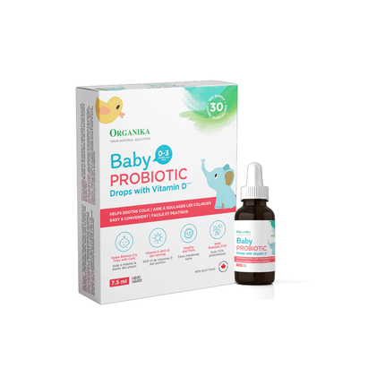 Organika - Baby Probiotic Drops With Vitamin D | 7.5 mL
