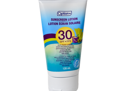 Option+ Lotion écran solaire SPF 30 non grasse | 120 ml