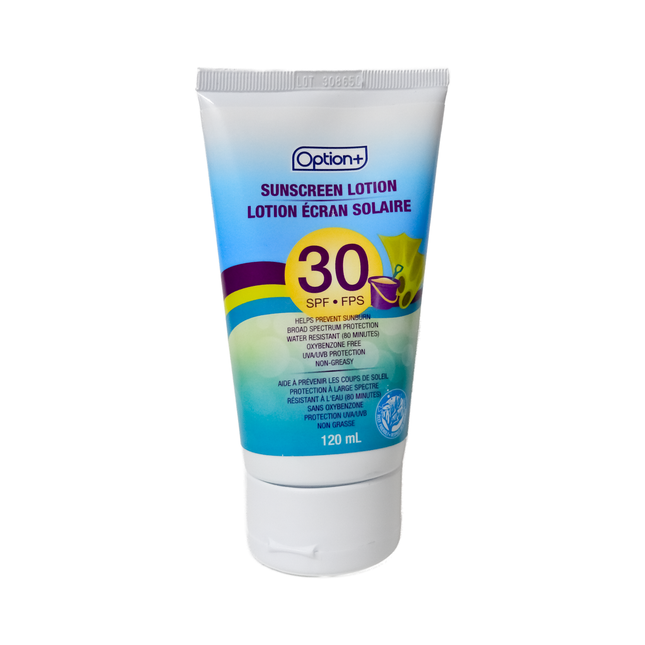 Option+ Lotion écran solaire SPF 30 non grasse | 120 ml