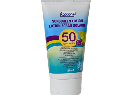 Option+ Sunscreen Lotion SPF 50 Non Greasy | 120 mL