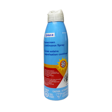 Option+ Sunscreen SPF 30 Non Greasy Continuous Spray | 177 mL