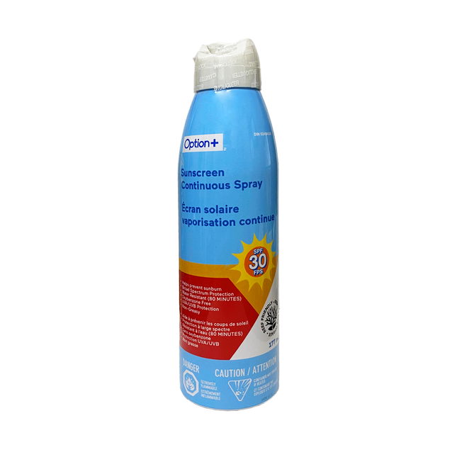 Option+ Écran solaire SPF 30 Spray continu non gras | 177 ml