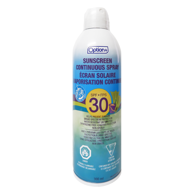 Option+ - Continuous Spray Sunscreen - SPF 30 | 300 mL