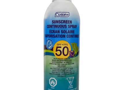 Option+ Sunscreen SPF 50 Continuous Spray | 300 mL