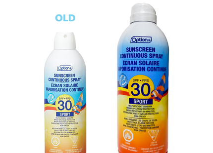 Option+ - SPF 30 Continuous Spray Sport Sunscreen | 300 mL