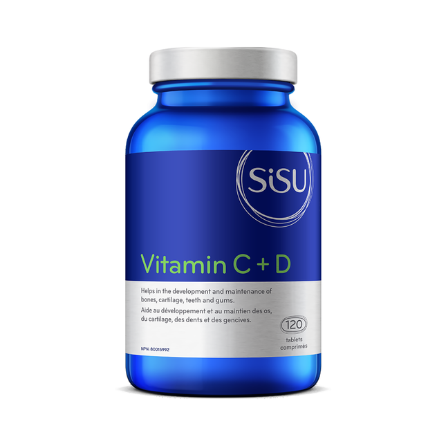 Sisu - Vitamin C + D - Aids In The Development / Maintenance of Bones Cartlidge Teeth & Gums | 120 Tablets*