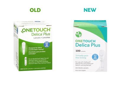 OneTouch - Delica Plus Lancets - 33 Gauge | 100 Sterile Lancets