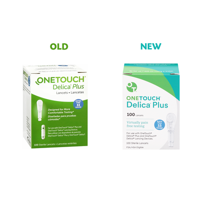 OneTouch - Delica Plus Lancets - 33 Gauge | 100 Sterile Lancets