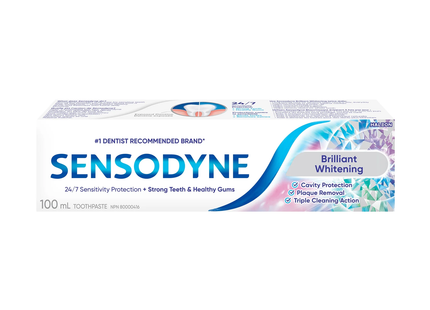 Sensodyne - Brilliant Whitening Toothpaste with 24/7 Sensitivity Protection | 100 mL