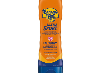 Banana Boat - Écran Solaire Ultra Sport Haute Résistance en Lotion FPS 50+ | 240 mL