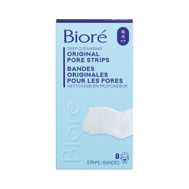 Bioré - Bandelettes purifiantes Originales Nettoyage en profondeur des pores | 8 Bandelettes pour le nez