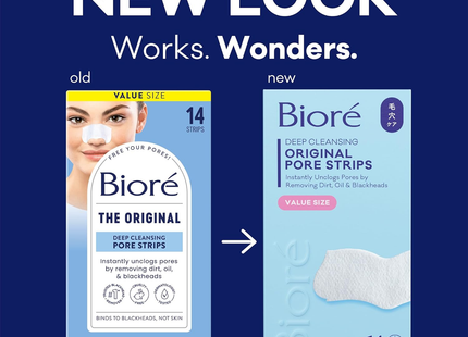 Bioré - The Original Deep Cleansing Pore Strips, Value Pack | 14 Nose Strips