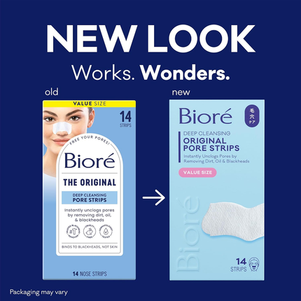 Bioré - Original Deep Cleansing Pore Strips, Value Pack | 14 Nose Strips