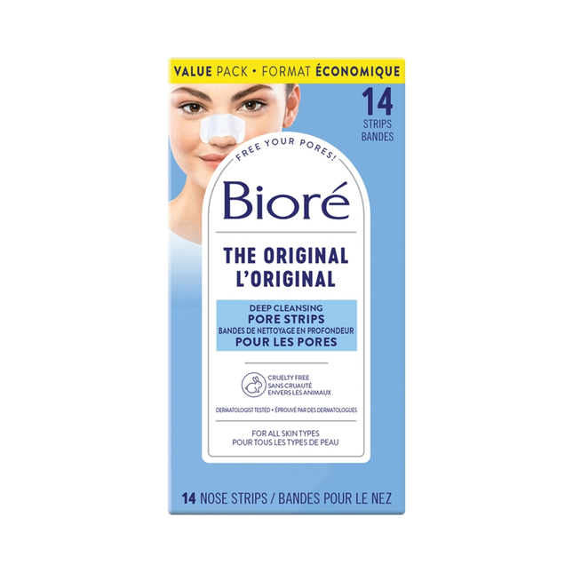 Bioré - Les bandes originales de nettoyage en profondeur des pores - Pack économique | 14 bandes nasales