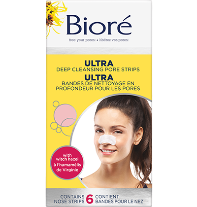 Bioré - Ultra Strength Deep Cleansing Pore Strips with Witch Hazel | 6 Nose Strips