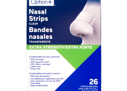 Option+ Nasal Strips Extra Strength | 26 Strips
