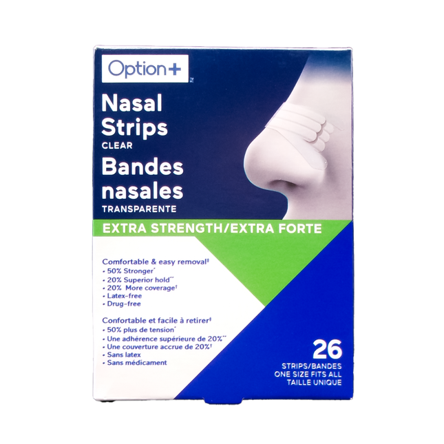 Option+ Nasal Strips Extra Strength | 26 Strips