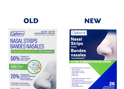 Option+ Nasal Strips Extra Strength | 26 Strips
