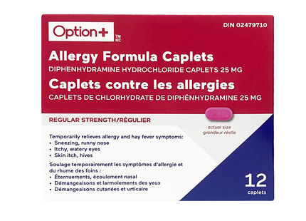 Formule Allergie Option+ 25 mg | 12 caplets