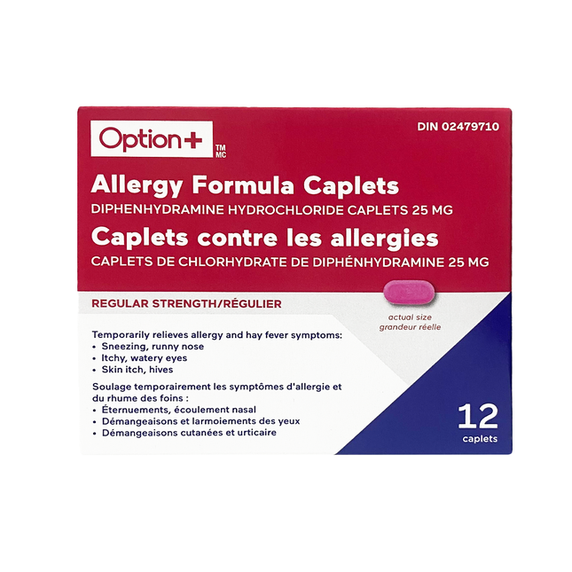 Formule Allergie Option+ 25 mg | 12 caplets