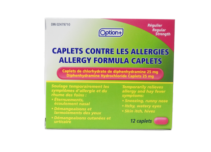 Option+ - Allergy Formula 25 MG | 12 Caplets