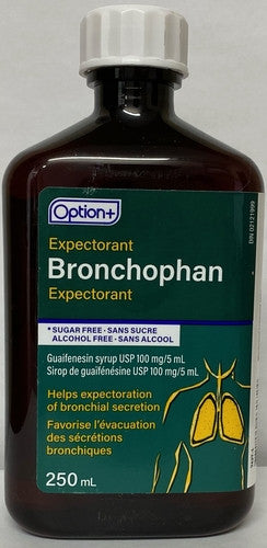 Option+ - Bronchophan Expectorant - Sugar & Alcohol Free | 250 mL