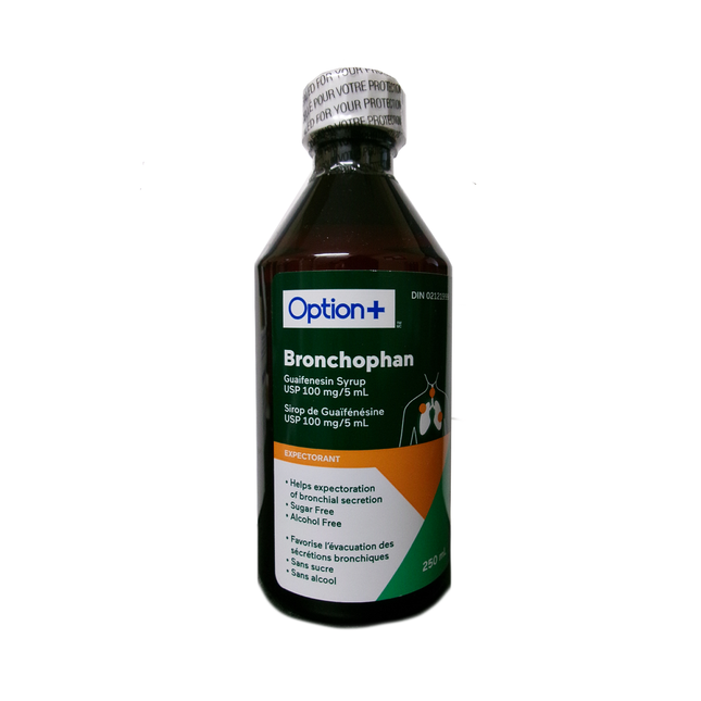 Option+ Bronchophan Expectorant Sans Sucre Et Sans Alcool | 250 ml