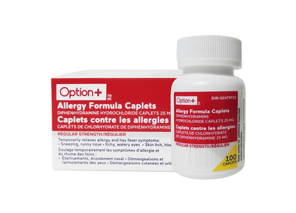 Option+ Regular Strength Allergy Formula | 100 Caplets