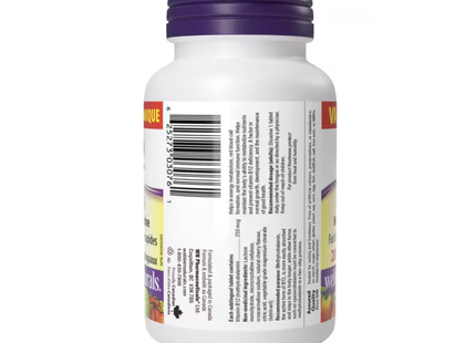 Webber Naturals - Vitamine B12 Méthylcobalamine 250 mcg | 200 comprimés