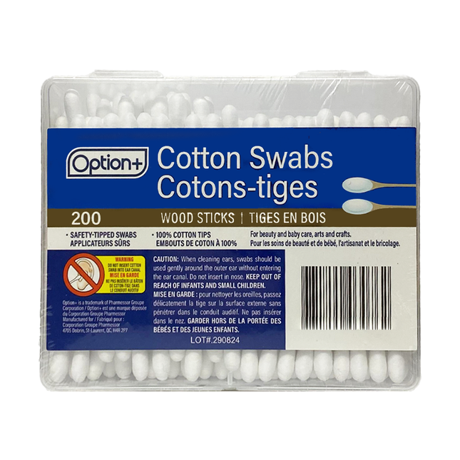 Option+ Cotton Swabs | 200 Swabs