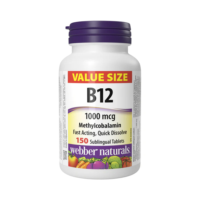 Webber Naturals - B12 1000mg | 150 Sublingual Tablets
