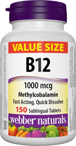 Webber Naturals-B12 1000 mg | 150 comprimés sublinguaux