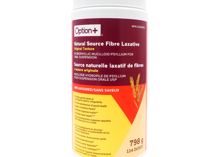 Laxatif aux fibres de source naturelle Option+ - Avec sucre - Sans saveur | 798g