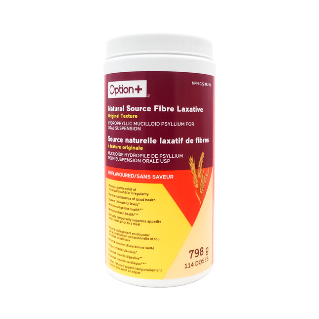 Laxatif aux fibres de source naturelle Option+ - Avec sucre - Sans saveur | 798g