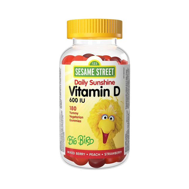 Webber Naturals - Sesame Street 600 UI Vitamine D | 180 délicieux bonbons gélifiés