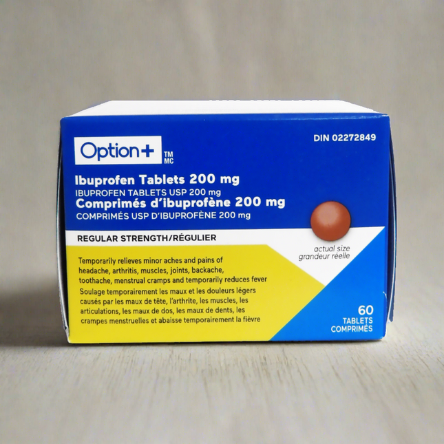 Option+ - Ibuprofen Tablets 200 MG | 60 Tablets