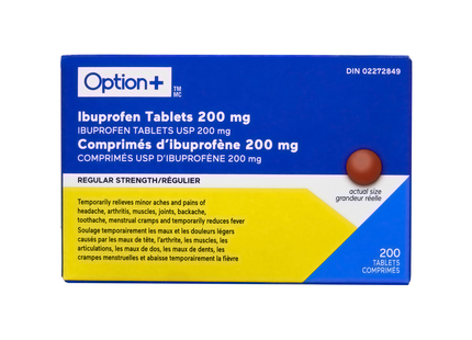 Option+ Ibuprofen 200 mg | 200 Tablets