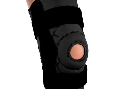 OTC - Genouillère articulée en néoprène noire/coussin stabilisateur