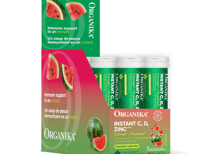 Organika - Instant C, D, Immunity Watermelon | Box of 8