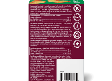 Organika - Instant C, D, Zinc Immunity Peach | Box of 8