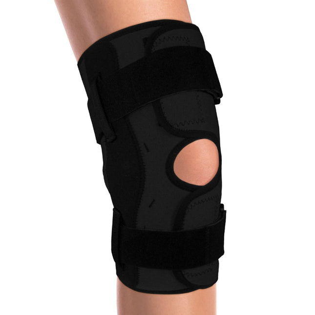 OTC - Neoprene Knee Stabilizer Wrap (Hinged Bars) Black