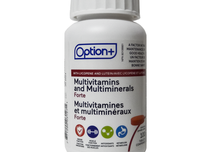 Option+ - Multivitamins and Multiminerals | 100 Tablets