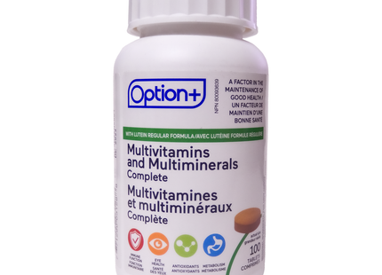 Option+ - Multivitamins and Multiminerals Complete | 100 Tablets