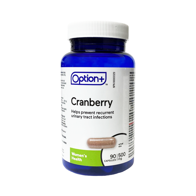 Option+ Cranberry 500 mg, Women's Health | 90 Capsules