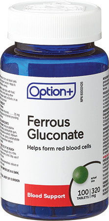 Option+ - Ferrous Gluconate 320 mg | 100 Tablets