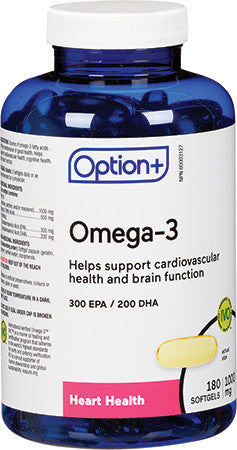 Option + - Omega 3 | 1000 mg X 180 Soft Gels