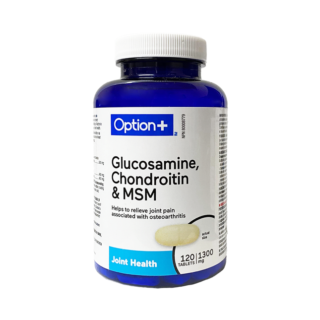 Option+ Glucosamine Chondroitin & MSM 1300 mg | 120 Tablets